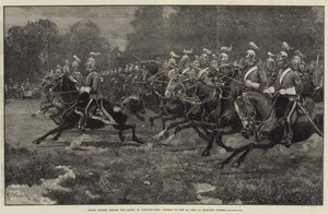 Grote review voor de koningin in Windsor Park, aanval van de 5e en 7e Dragoon Guards